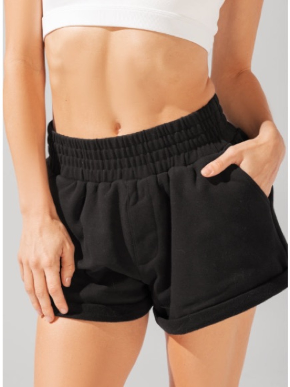 POPFLEX Ooey Gooey Lounge Shorts with Pockets-  Black Small